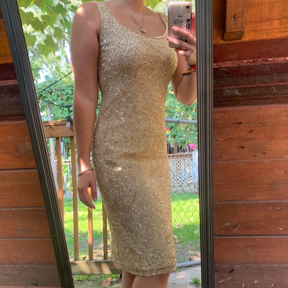 Neiman Marcus Dresses & Skirts - Neiman Marcus Gold Classy Dress